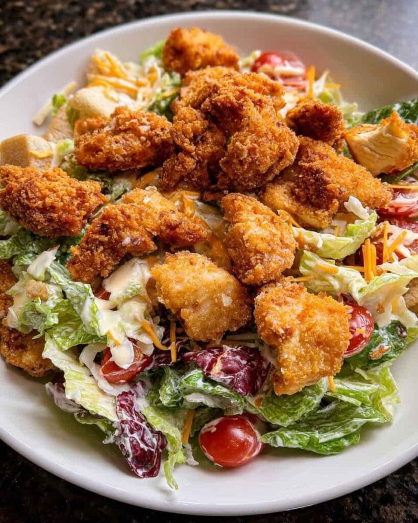 The Ultimate Loaded Crispy Chicken Salad Delight: A Protein-Packed Meal Hero