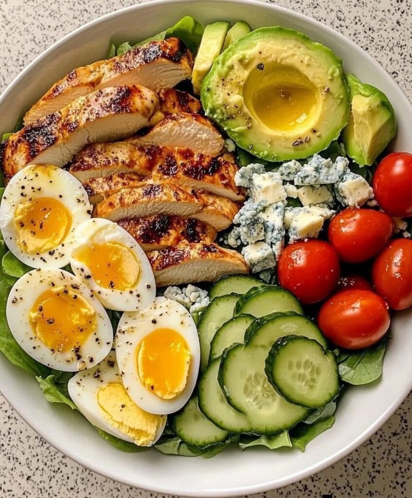 Cobb Salad Remix Grilled Chicken, Jammy Eggs & Avocado