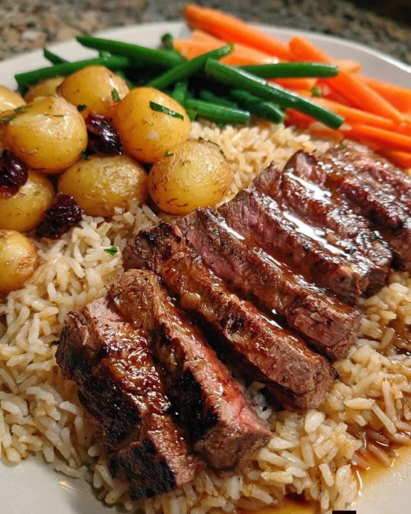 Steak Dinner with Garlic Rice & Homestyle Sides