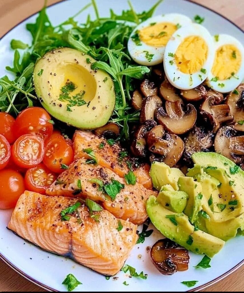 Salmon & Mushroom Power Plate: The Ultimate Nutrient-Dense Breakfast for Peak Energy